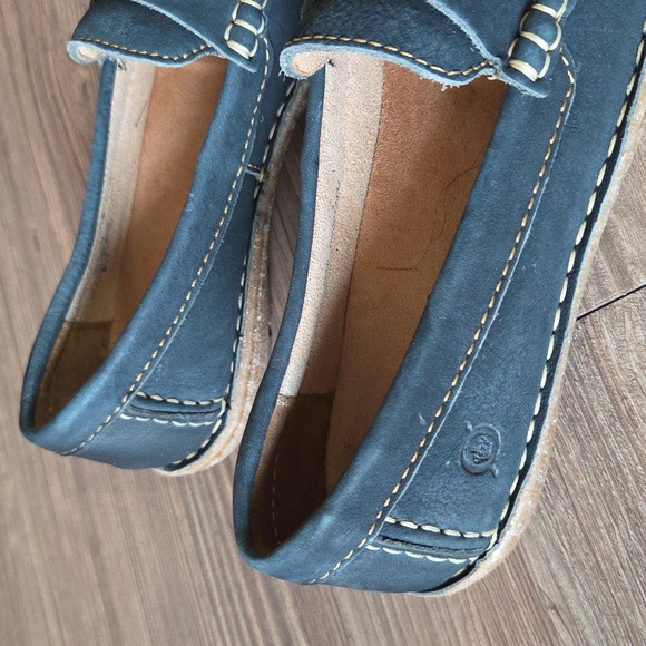 Born Nerina Navy Penny Loafers - Classic Slip-On Shoes - Picture 3 of 6